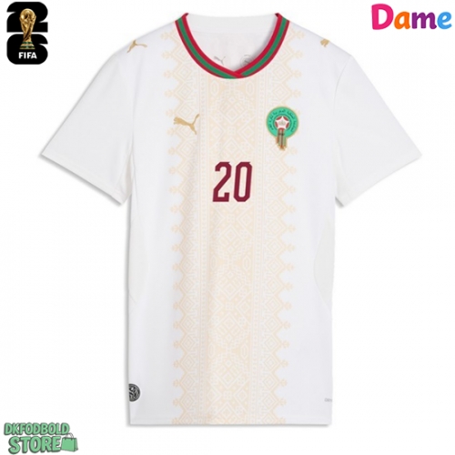 Marokko Ayoub El Kaabi #20 Replika Udebanetrøje Dame VM 2026 Kortærmet